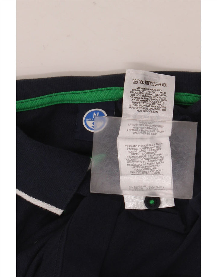 North Sails Herren-Poloshirt mit Grafik, groß, marineblaue Baumwolle