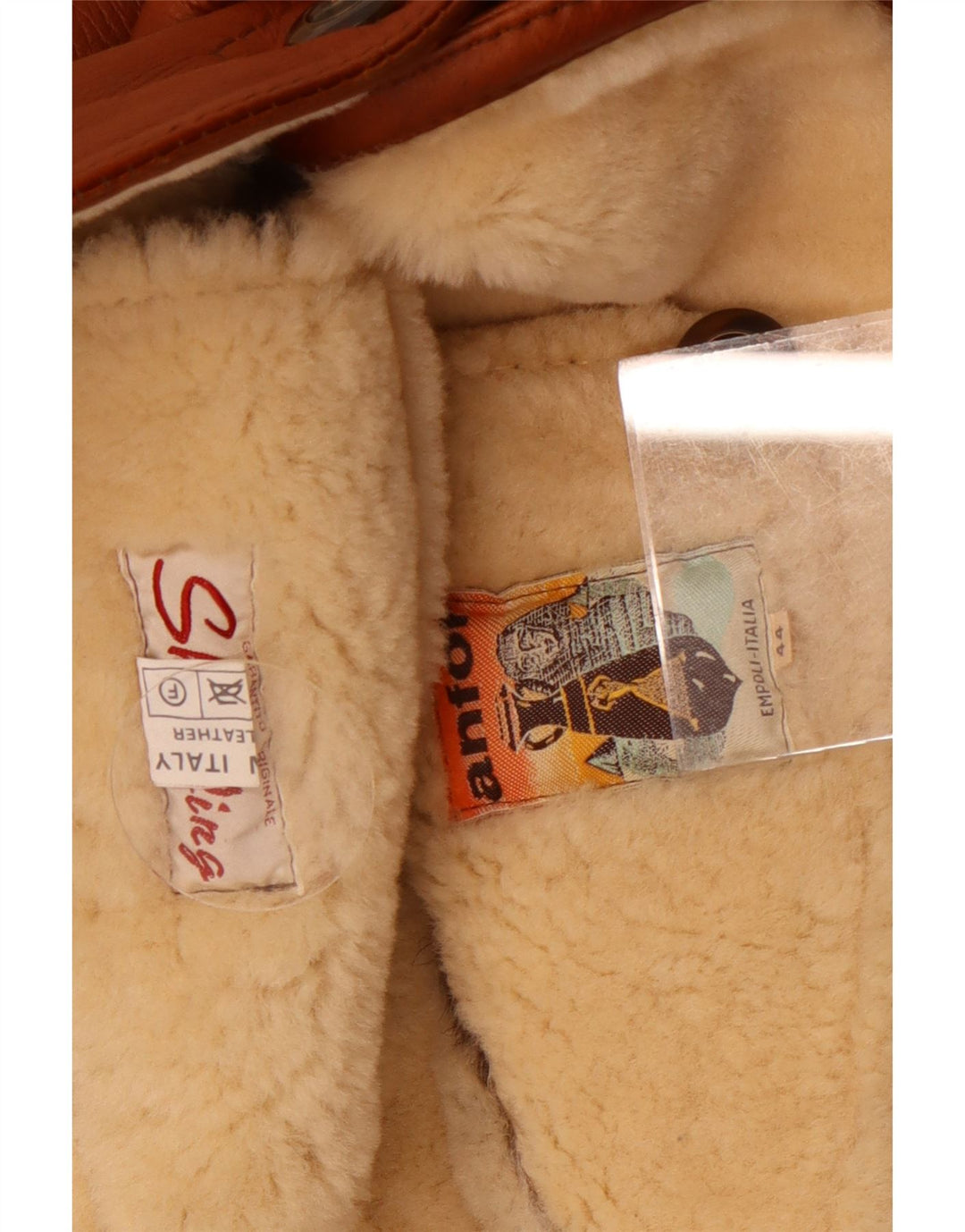 Anfor Womens Loose Fit Shearling Jacket IT 44 Mittelbraunes Shearling