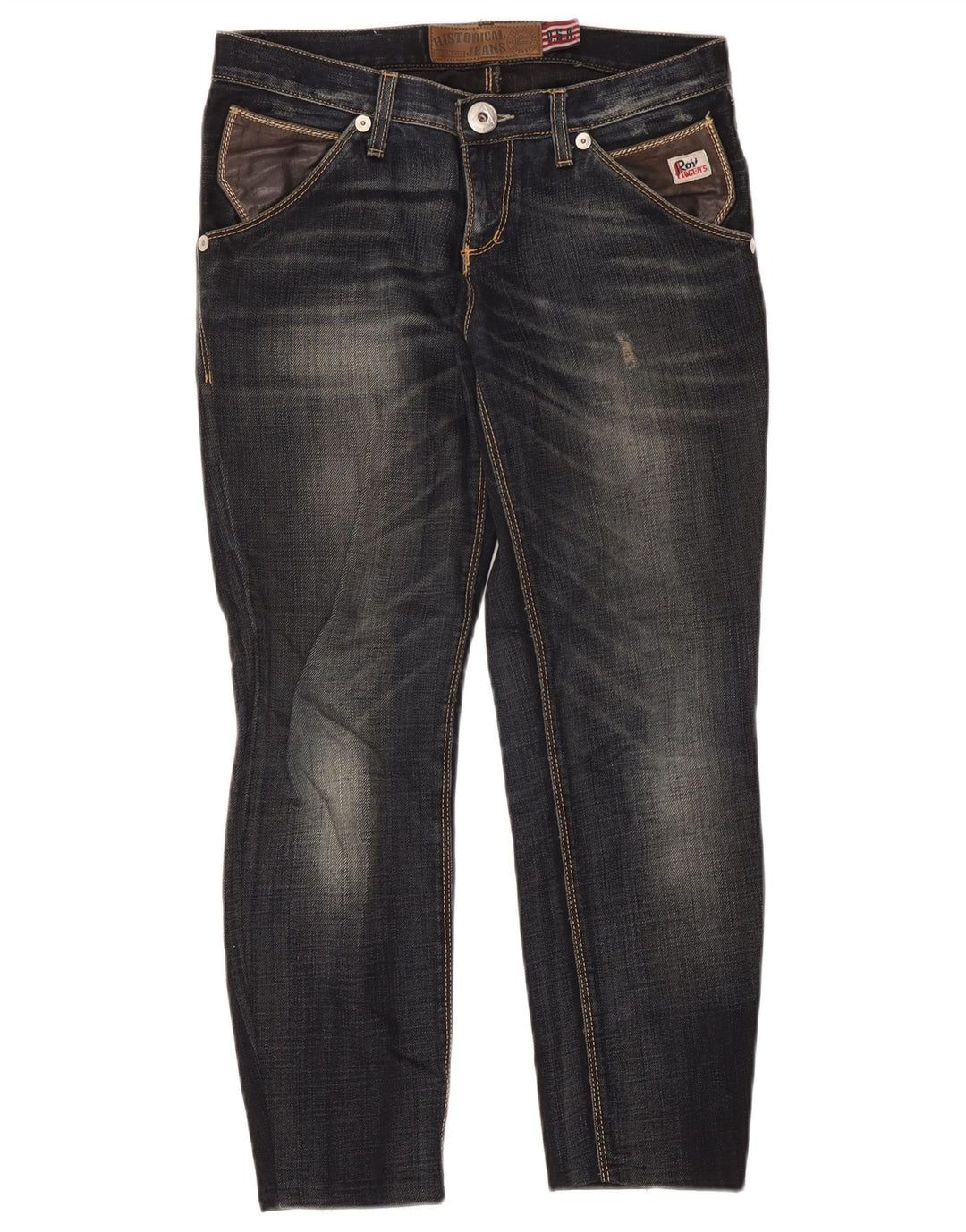 Roy Rogers Damen Distressed Slim Jeans W28 L26 Blau