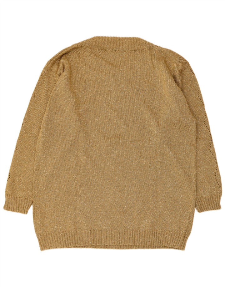Vetta Damen-Pullover mit U-Boot-Ausschnitt, IT 44, mittlere Khaki-Wolle