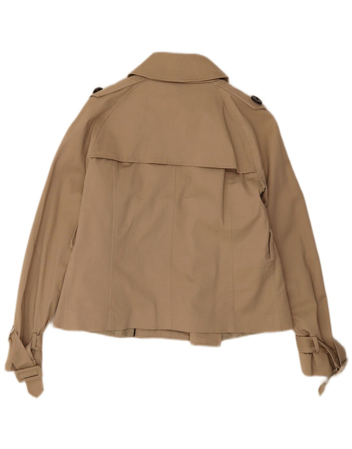 Zara Damen Kurzer Trenchcoat UK 14 Large Beige