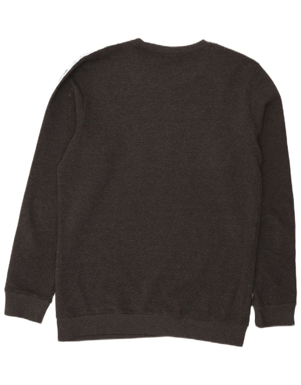 Fila Herren-Sweatshirt mit Grafik, groß, graues Farbblock-Polyester