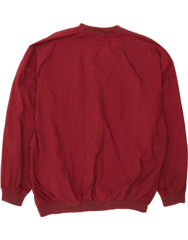 IZOD Mens Pullover Tracksuit Top Large Burgundy Nylon Vintage Izod and Second-Hand Izod from Messina Hembry 