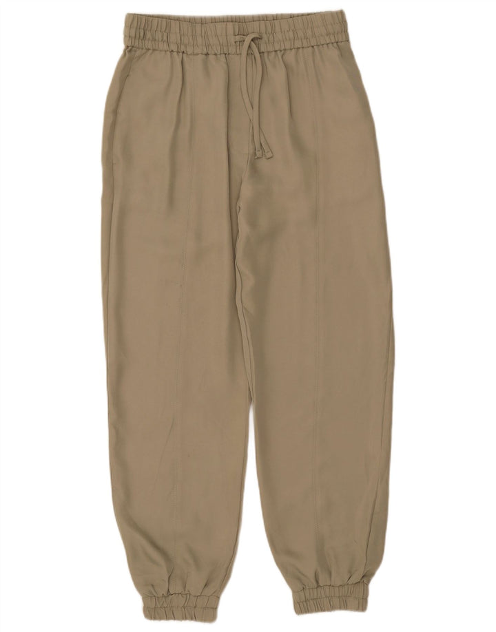 Zara Damen Joggers Freizeithose Medium W28 L26 Khaki Polyester