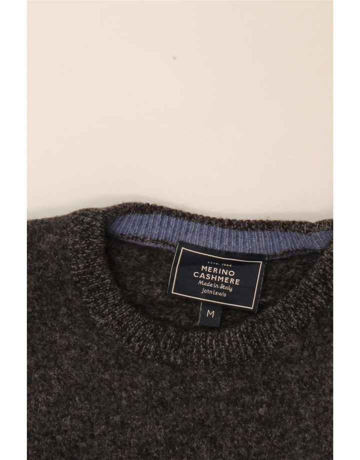 John Lewis Damen-Pullover mit Rundhalsausschnitt, UK 14, mittelgraue Lammwolle
