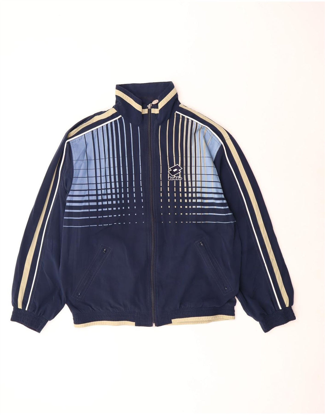 Lotto Herren-Trainingsanzugoberteil, UK 38/40, mittelmarineblaues Polyester