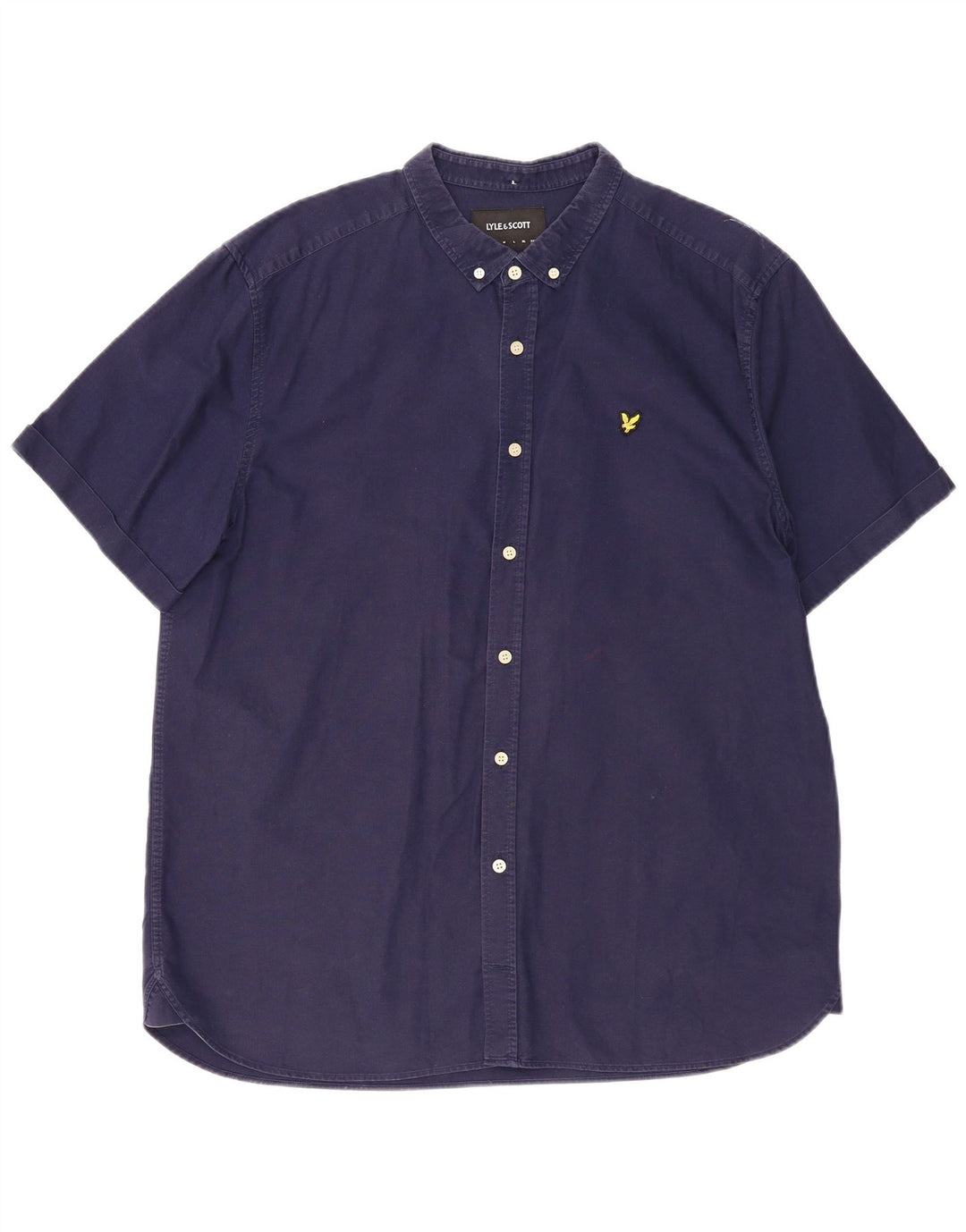 Lyle & Scott Herren Kurzarmhemd 2XL Marineblau Baumwolle