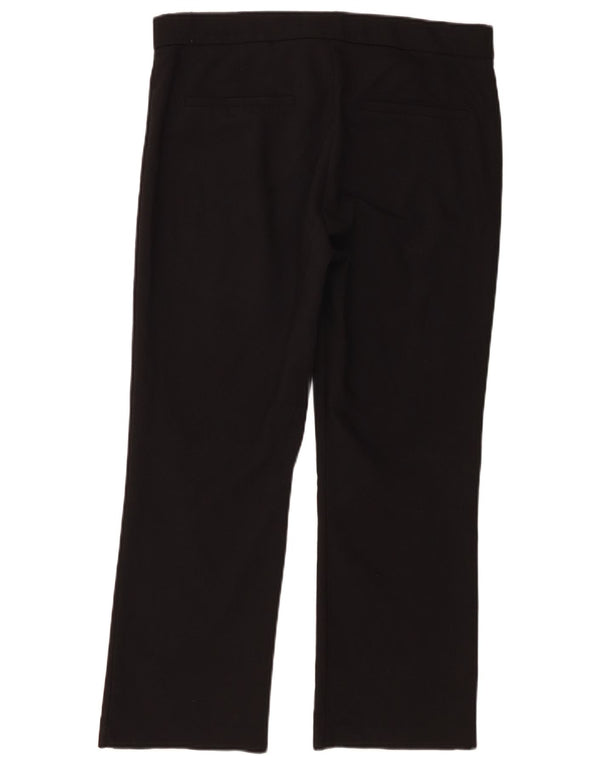 Zara Damen Gerade Freizeithose XL W32 L25 Schwarze Baumwolle