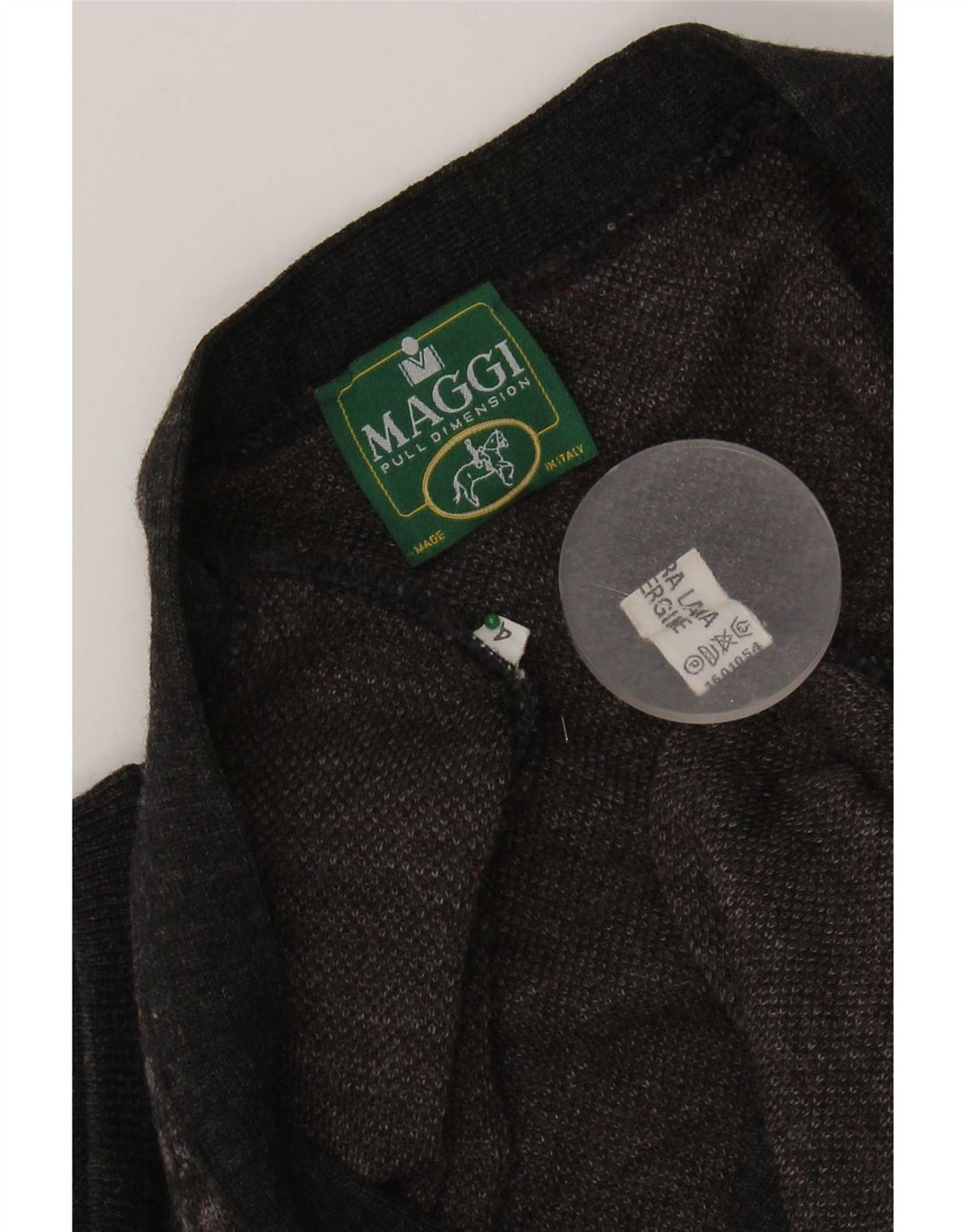 Vintage Herren ärmelloser Cardigan Pullover mittelgraue geometrische Schurwolle