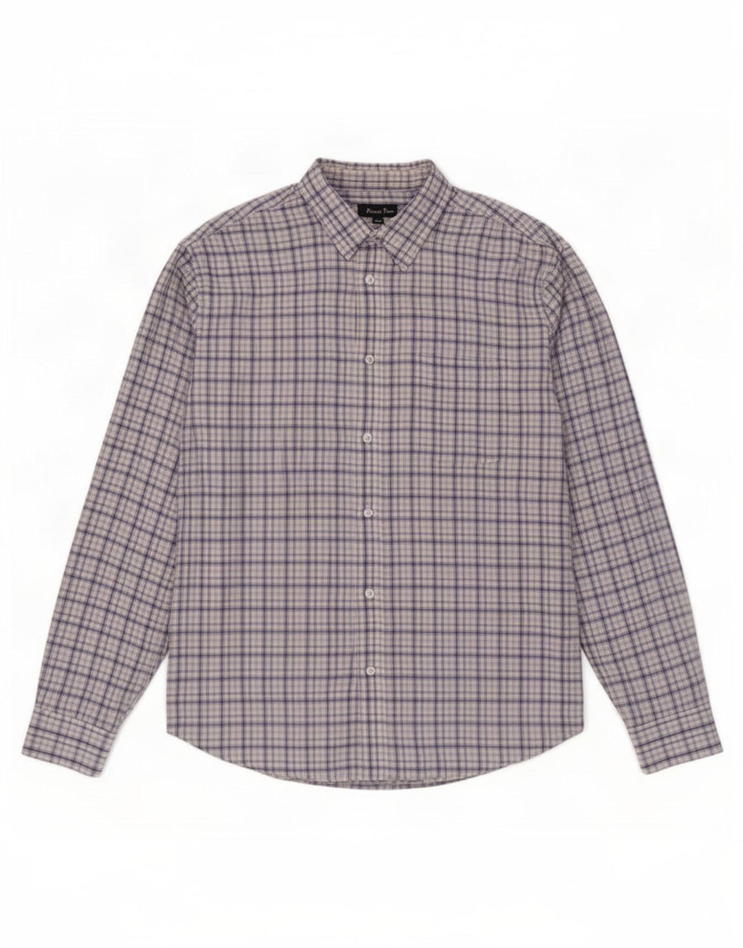James Pringle Herren-Flanellhemd, groß, blau kariert, Polyester