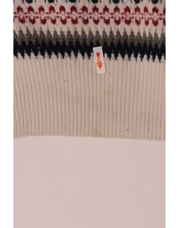 Marks & Spencer Herren-Pullover mit U-Boot-Ausschnitt, groß, mehrfarbig, Fair Isle-Muster