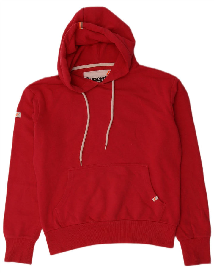 Superdry Damen Übergroßer Kapuzenpullover UK 10 Small Rosa Baumwolle