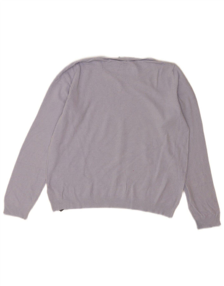 Marks & Spencer Damen-Pullover mit U-Boot-Ausschnitt, UK 12, mittelblaue Viskose