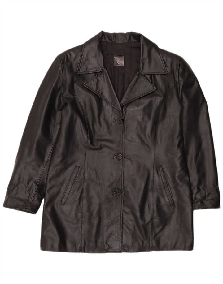 K'S Damen Lederjacke IT 48 XL Schwarz