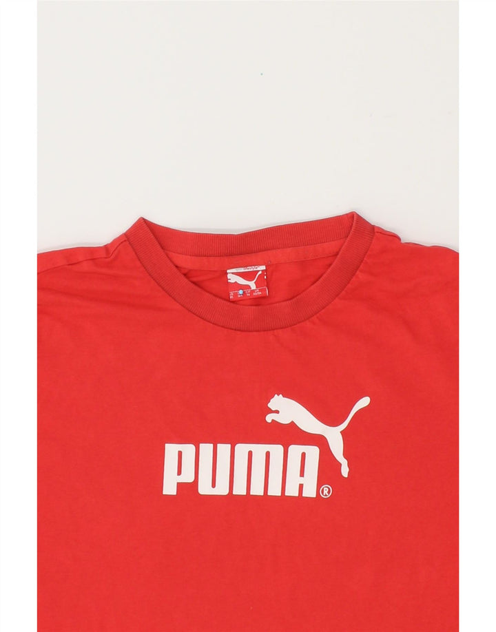 PUMA Boys Graphic T-Shirt Top 13-14 Years XL Red Vintage Puma and Second-Hand Puma from Messina Hembry 