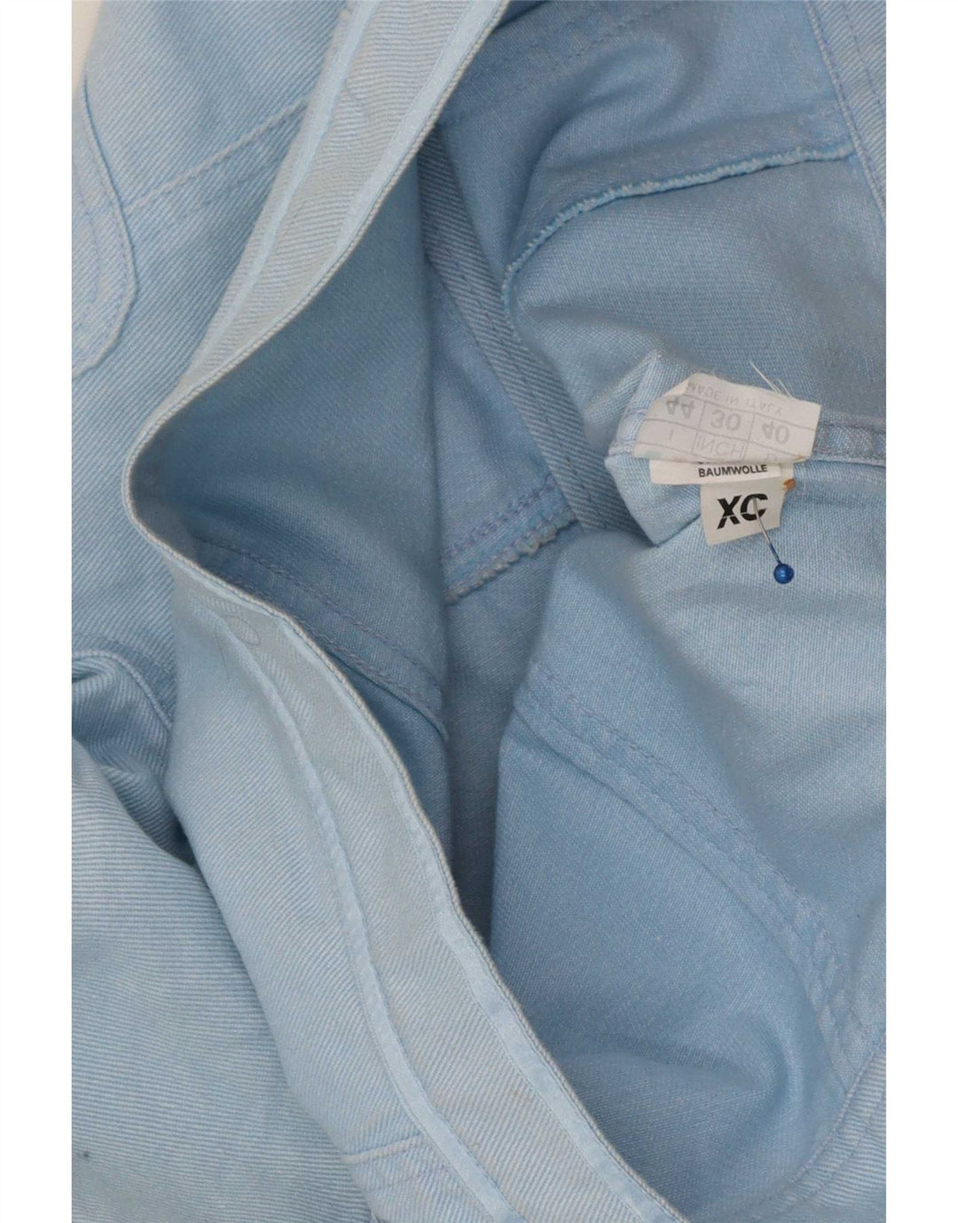 Roccobarocco Damen Crop Graphic Jeansjacke IT 44 Mittelblau
