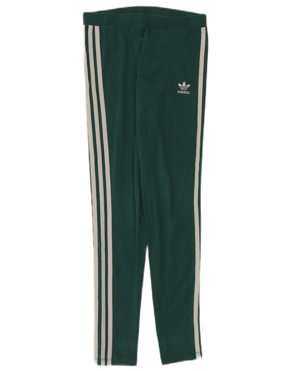 Adidas Damen Leggings UK 4 XS Grüne Baumwolle