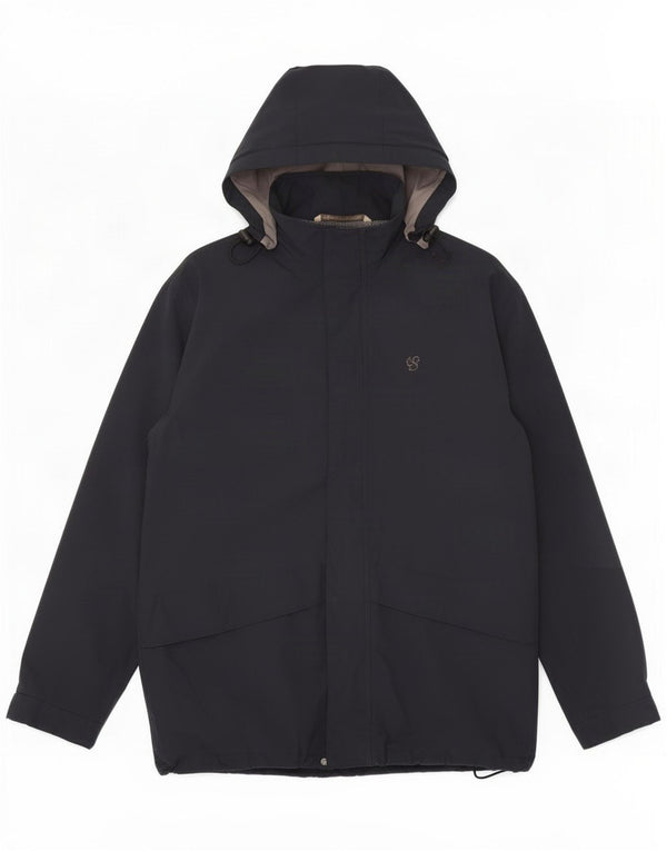 Bailo Herren-Regenjacke mit Kapuze, UK 40, groß, marineblau, Polyester