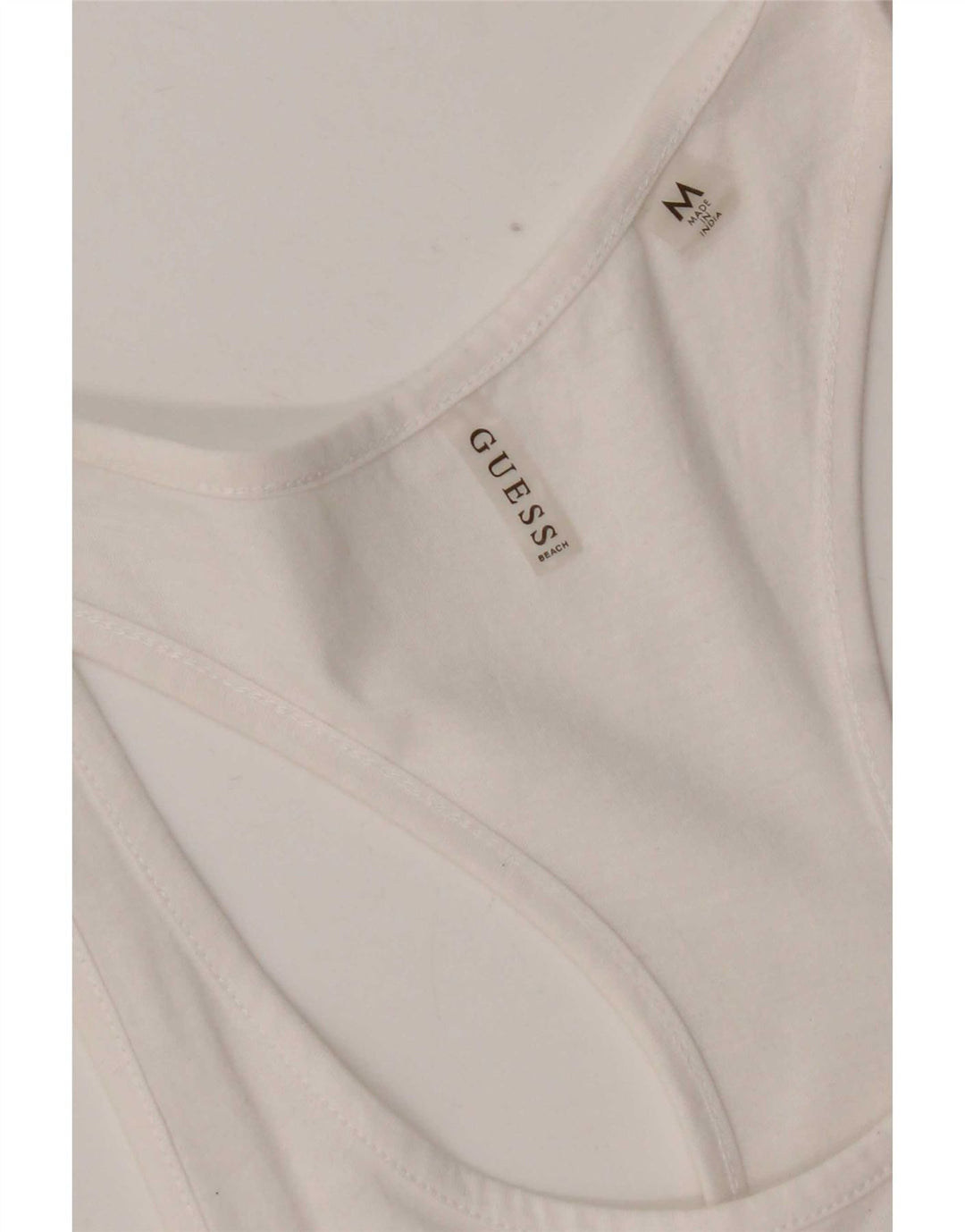 Guess Damen-Sommerkleid mit Grafik, UK 12, Mittelweiß