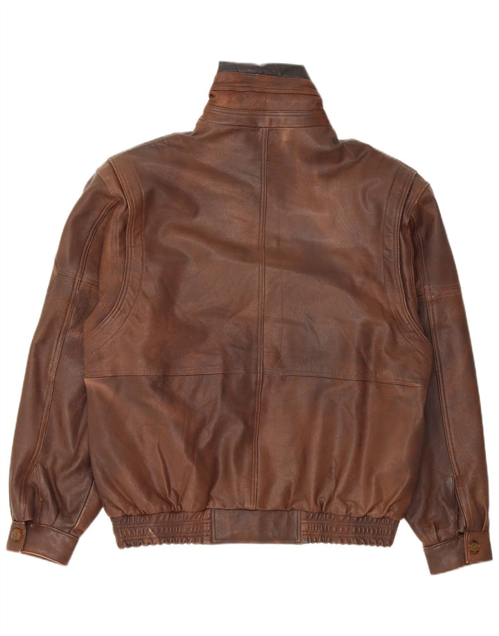 Vintage Herren Lederjacke UK 38 Mittelbraun