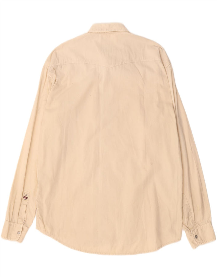 VINTAGE Herrenhemd XL Beige Baumwolle