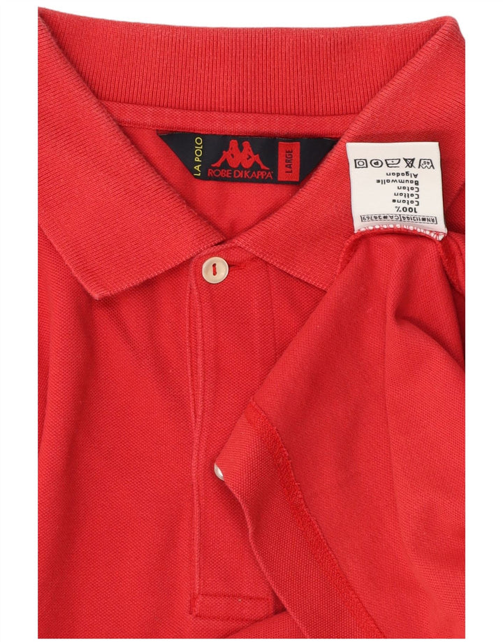 Kappa Herren-Poloshirt, große rote Baumwolle