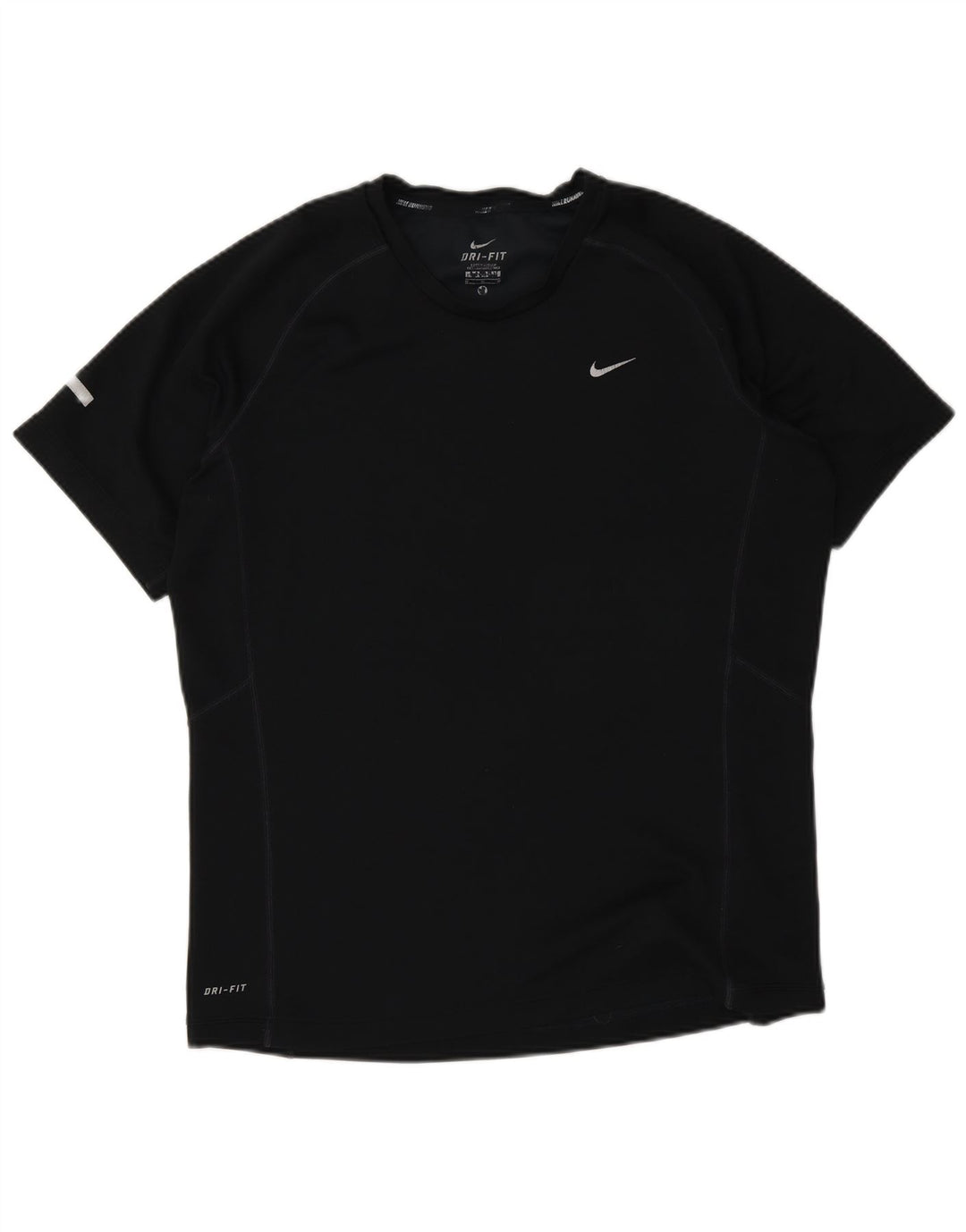 Nike Herren Dri Fit T-Shirt Top Medium Schwarz Polyester