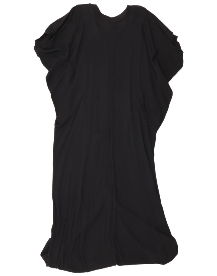 Cos Damen-Pulloverkleid mit kurzen Ärmeln, EU 44, XL, schwarze Viskose