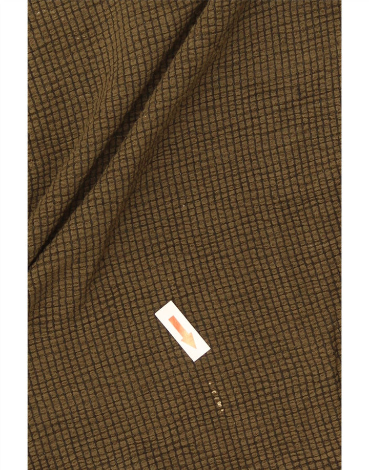 Zara Damen-Oversize-Oberteil mit 3/4-Ärmeln, Größe S, braun, Viskose