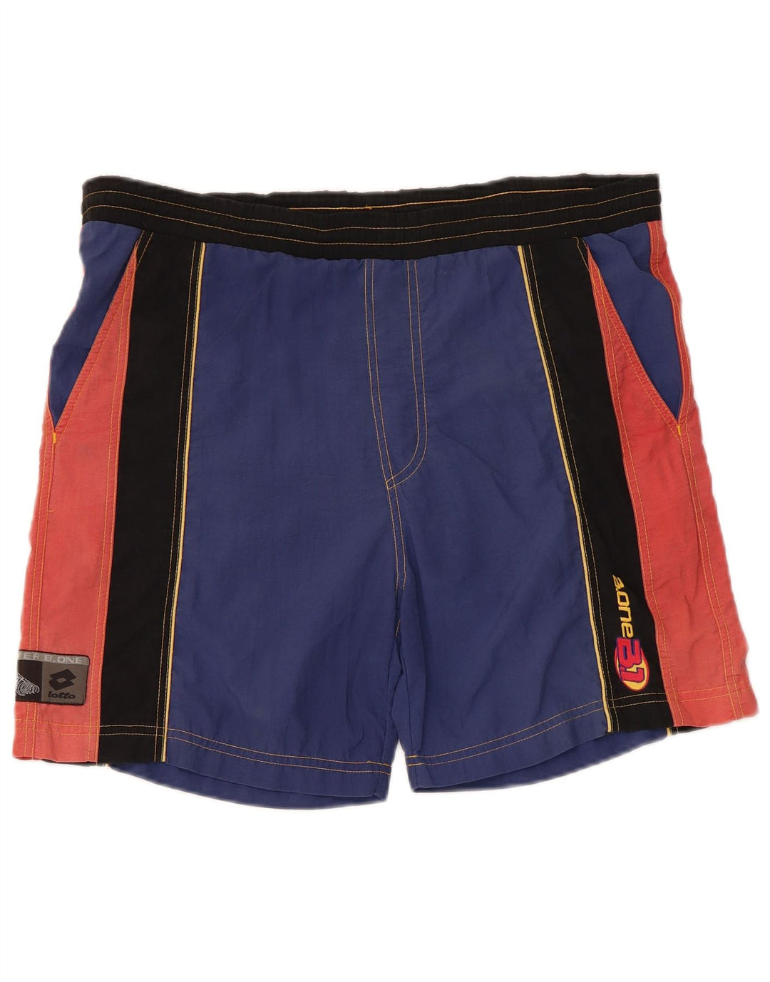 Lotto Herren-Badeshorts mit Grafik, IT 46, Größe S, marineblaues Colourblock-Nylon