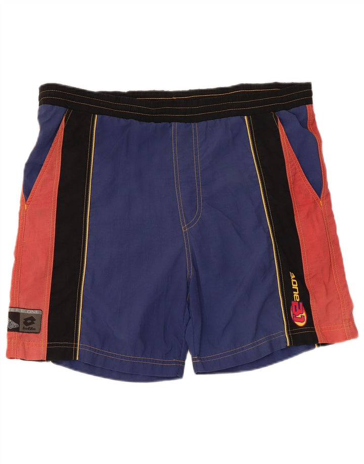 Lotto Herren-Badeshorts mit Grafik, IT 46, Größe S, marineblaues Colourblock-Nylon