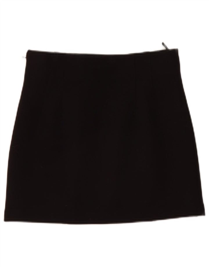 Zara Damen Minirock Medium W28 Schwarz Polyester