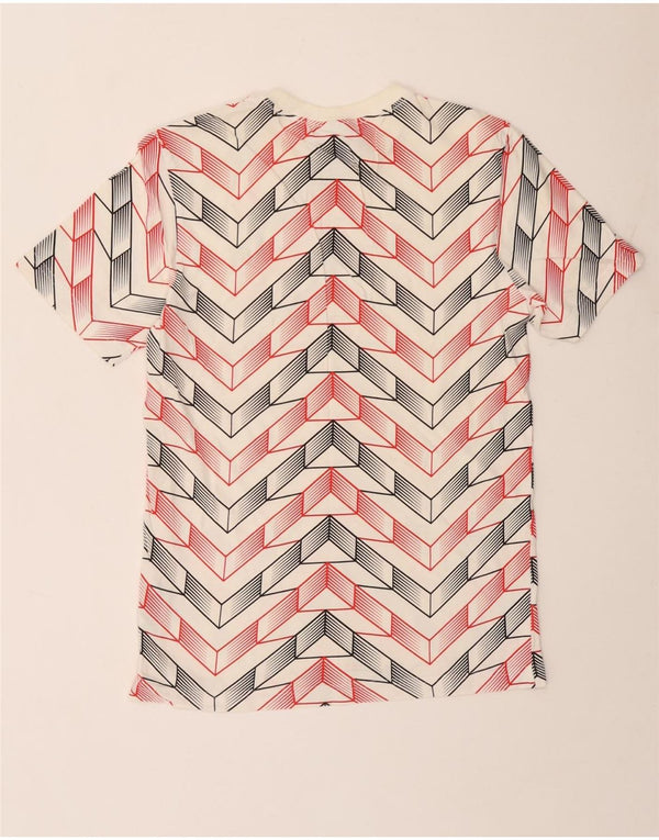 Adidas Herren Grafik T-Shirt Top XS Weiße geometrische Baumwolle