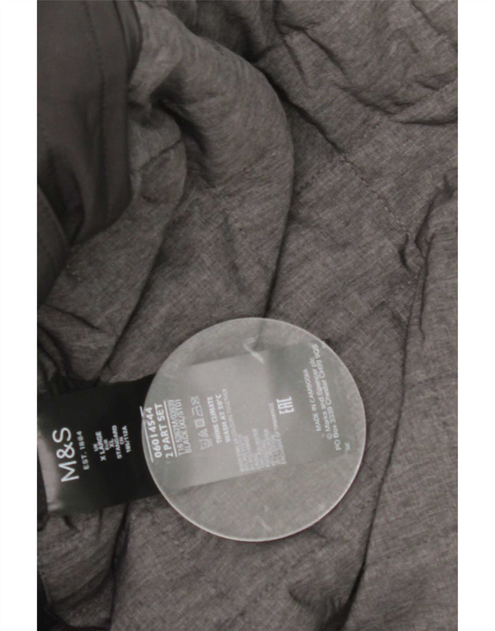 Marks & Spencer Herrenmantel UK 42 XL Schwarz Polyester