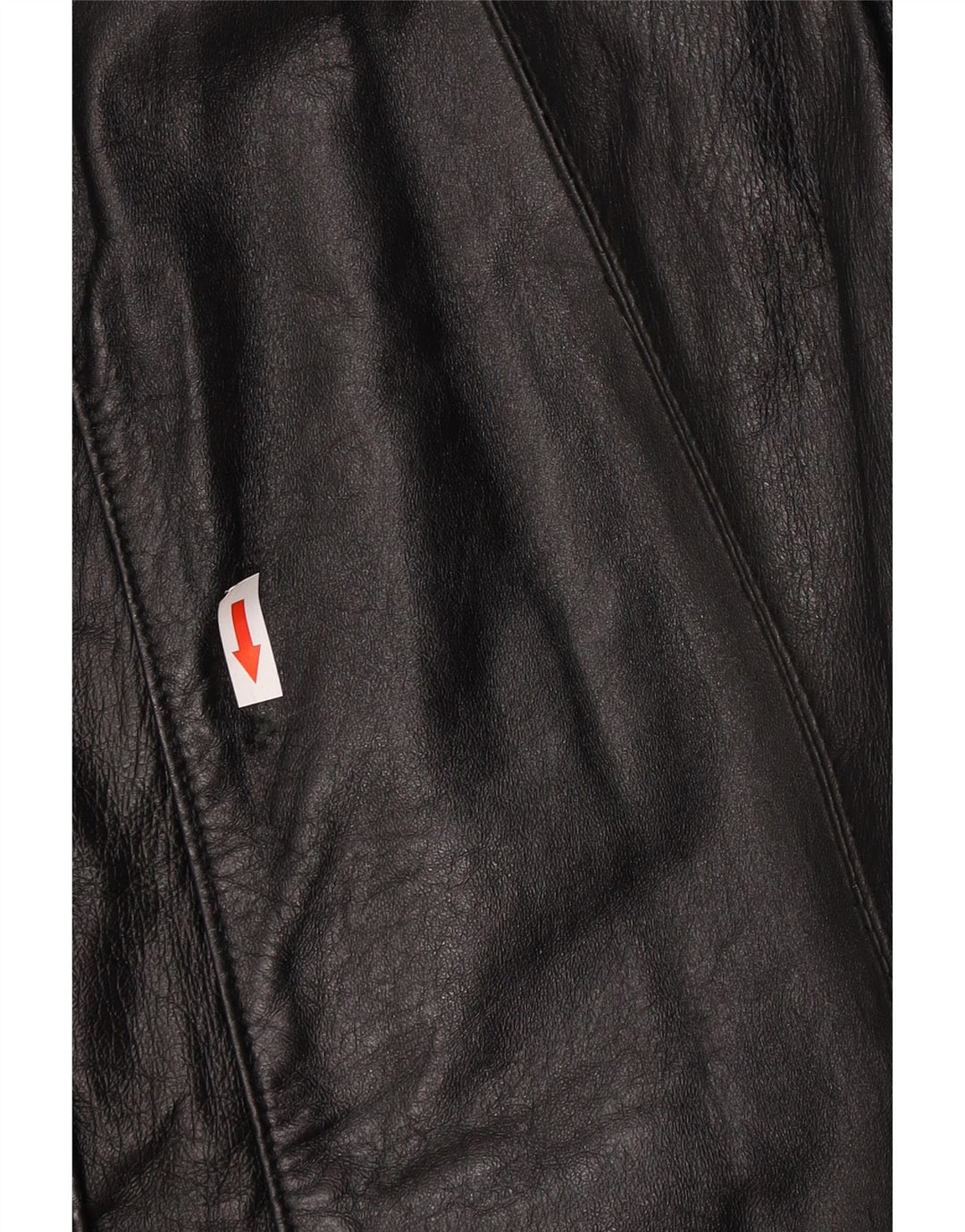 Vintage Damen Ledermantel UK 14 Large Schwarz