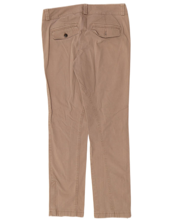 Massimo Dutti Damen Slim Chinohose EU 38 Small W28 L29 Beige Baumwolle