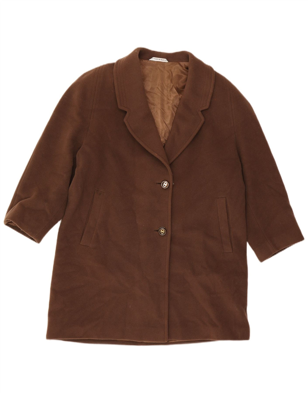 Charles Valentino Damenmantel IT 45 Mittelbraune Schurwolle
