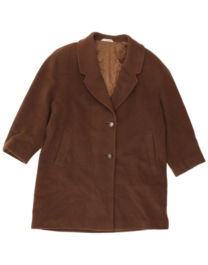 Charles Valentino Damenmantel IT 45 Mittelbraune Schurwolle