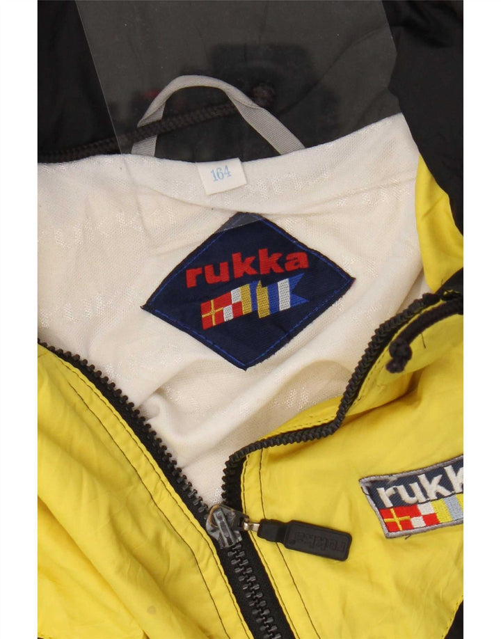 Rukka Herren-Trainingsanzug-Top-Jacke, Mittelschwarz, Farbblock