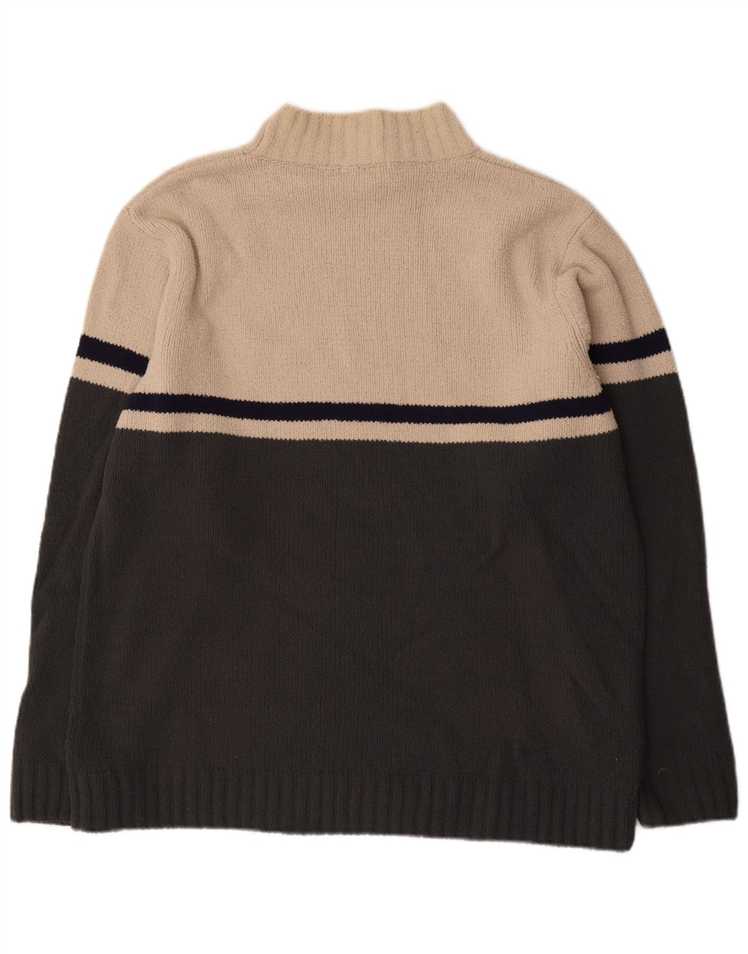 Marks & Spencer Herren-Pullover mit Rollkragen, groß, gebrochenes Weiß, Farbblock
