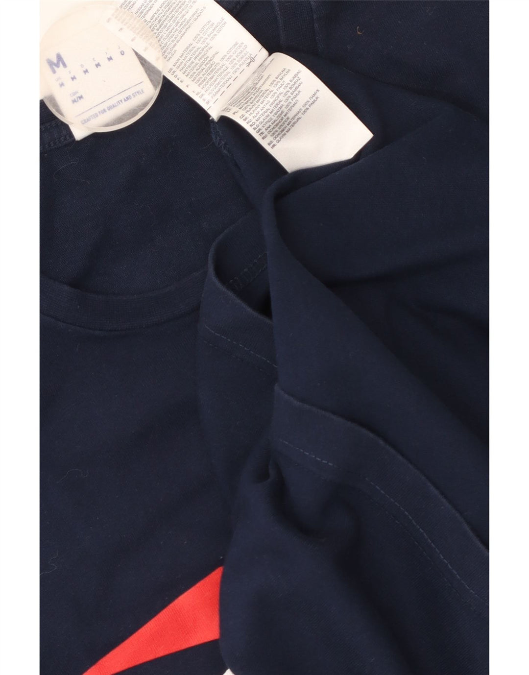 Reebok Herren Grafik-T-Shirt-Oberteil aus Baumwolle in mittlerem Marineblau
