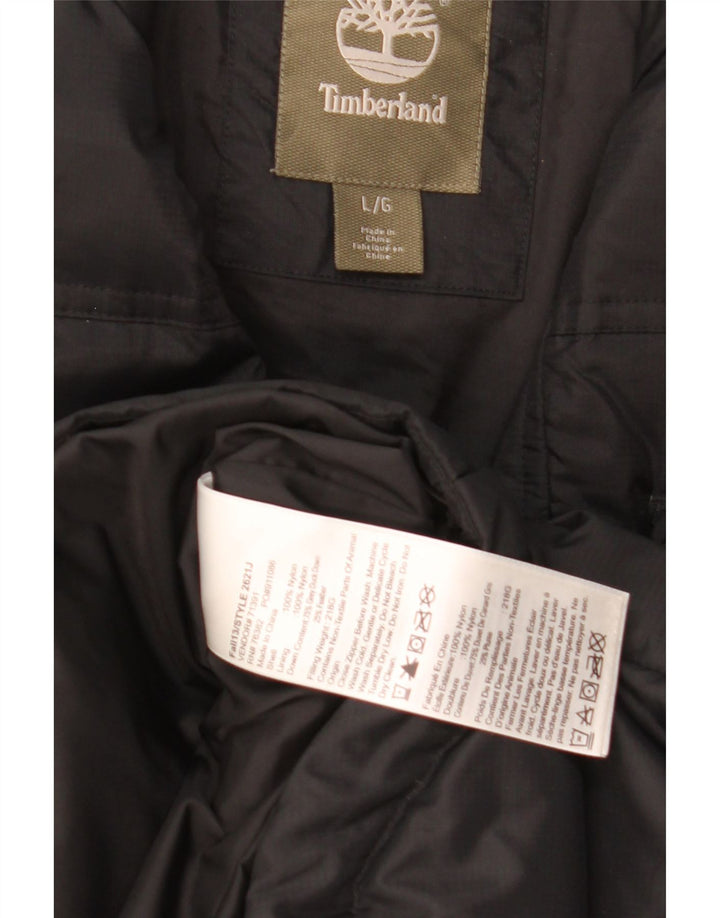 Timberland Herren Wattierte Jacke UK 40 Large Schwarz Nylon