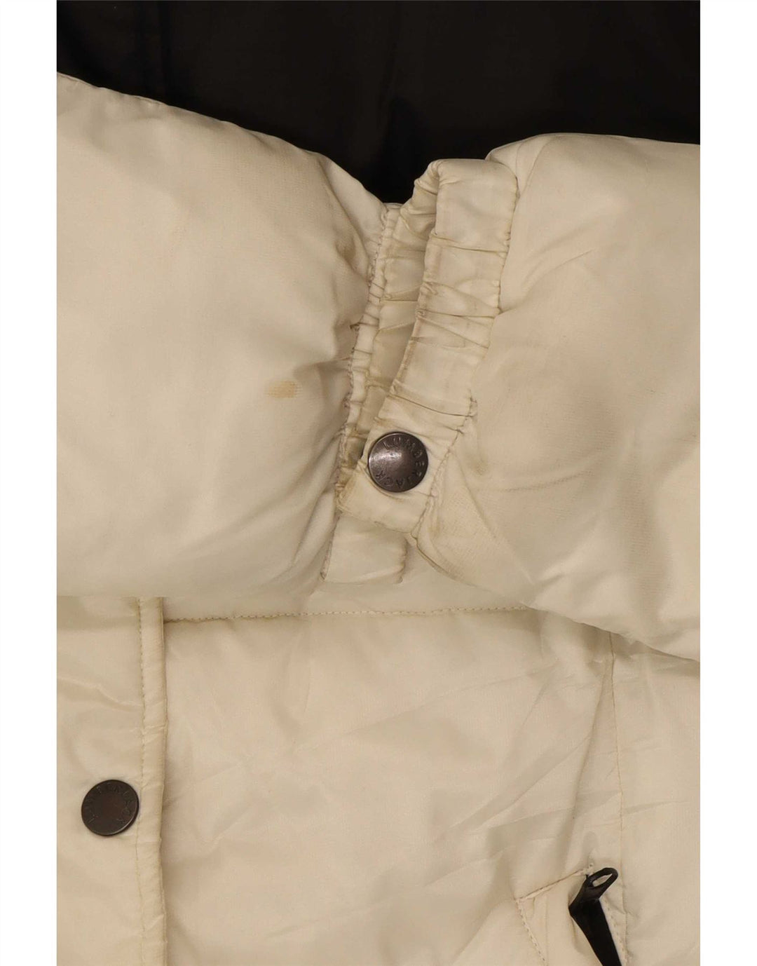 Lumberjack Wattierte Damenjacke mit Kapuze IT 42 Mittelweiß Farbblock