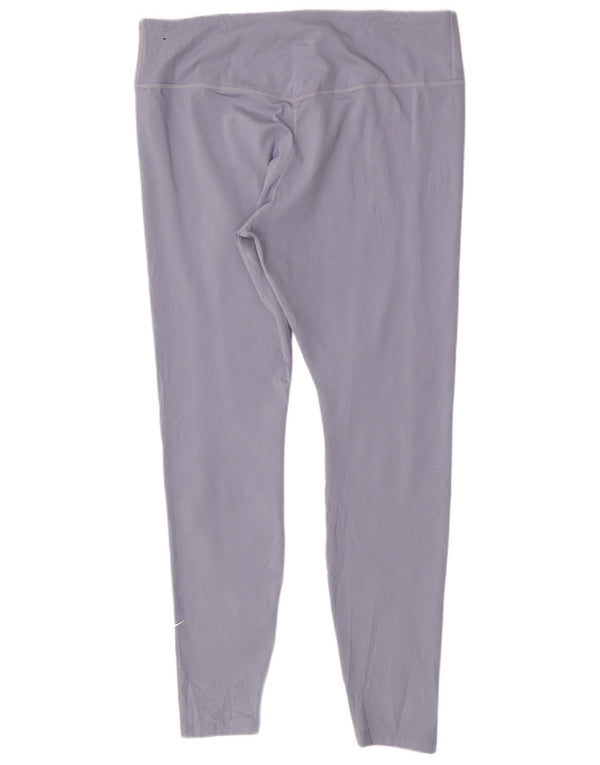 Nike Damen Leggings UK 18 XL Blau Polyester Sport