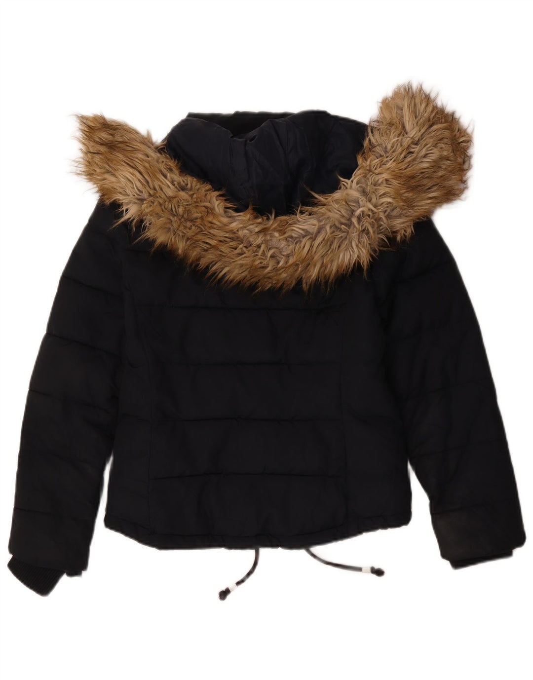 Topshop Damen-Jacke mit Kapuze, wattiert, Größe S, Marineblau, Polyester