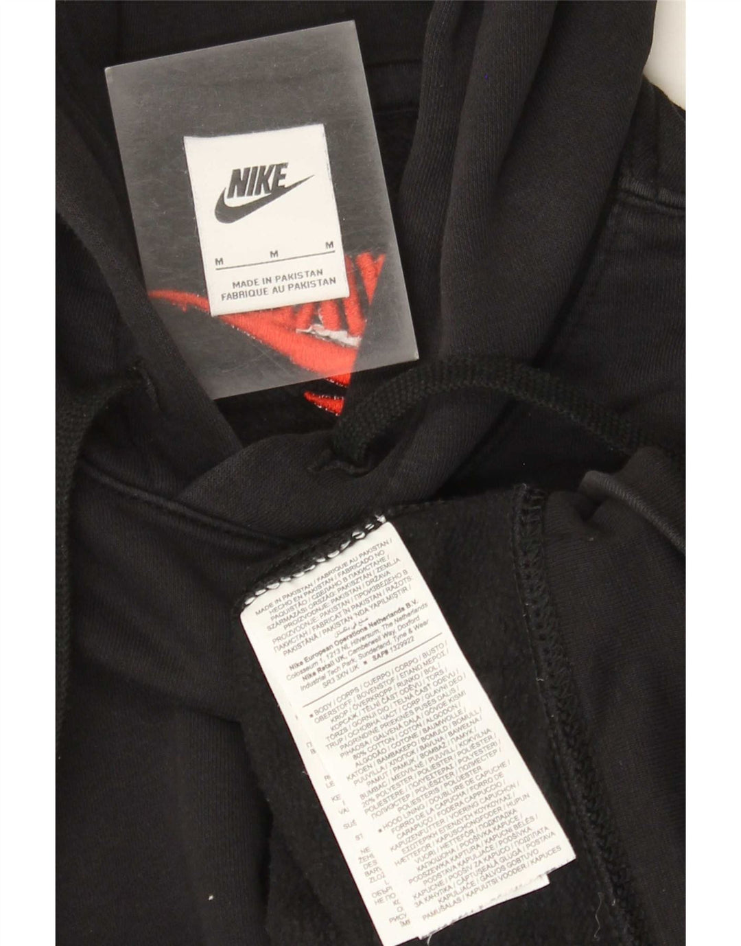 Nike Herren-Kapuzenpullover mit Grafik, mittelschwarz, Baumwolle