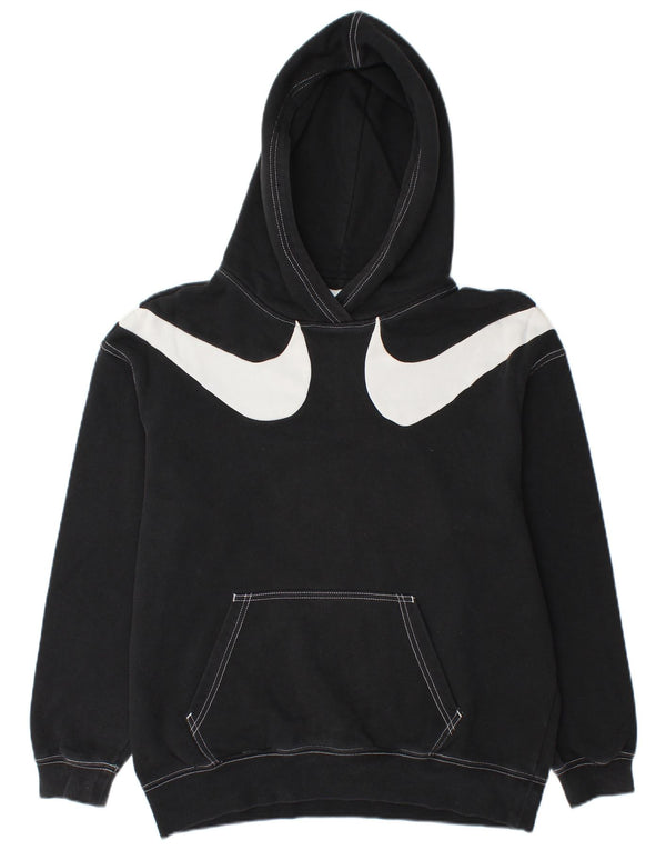 NIKE Herren Graphic Loose Fit Hoodie Pullover XS Schwarz Baumwolle