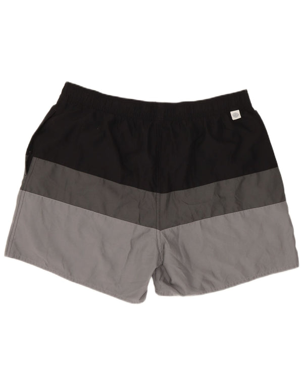 Adidas Herren-Sportshorts, großes graues Colourblock-Polyester