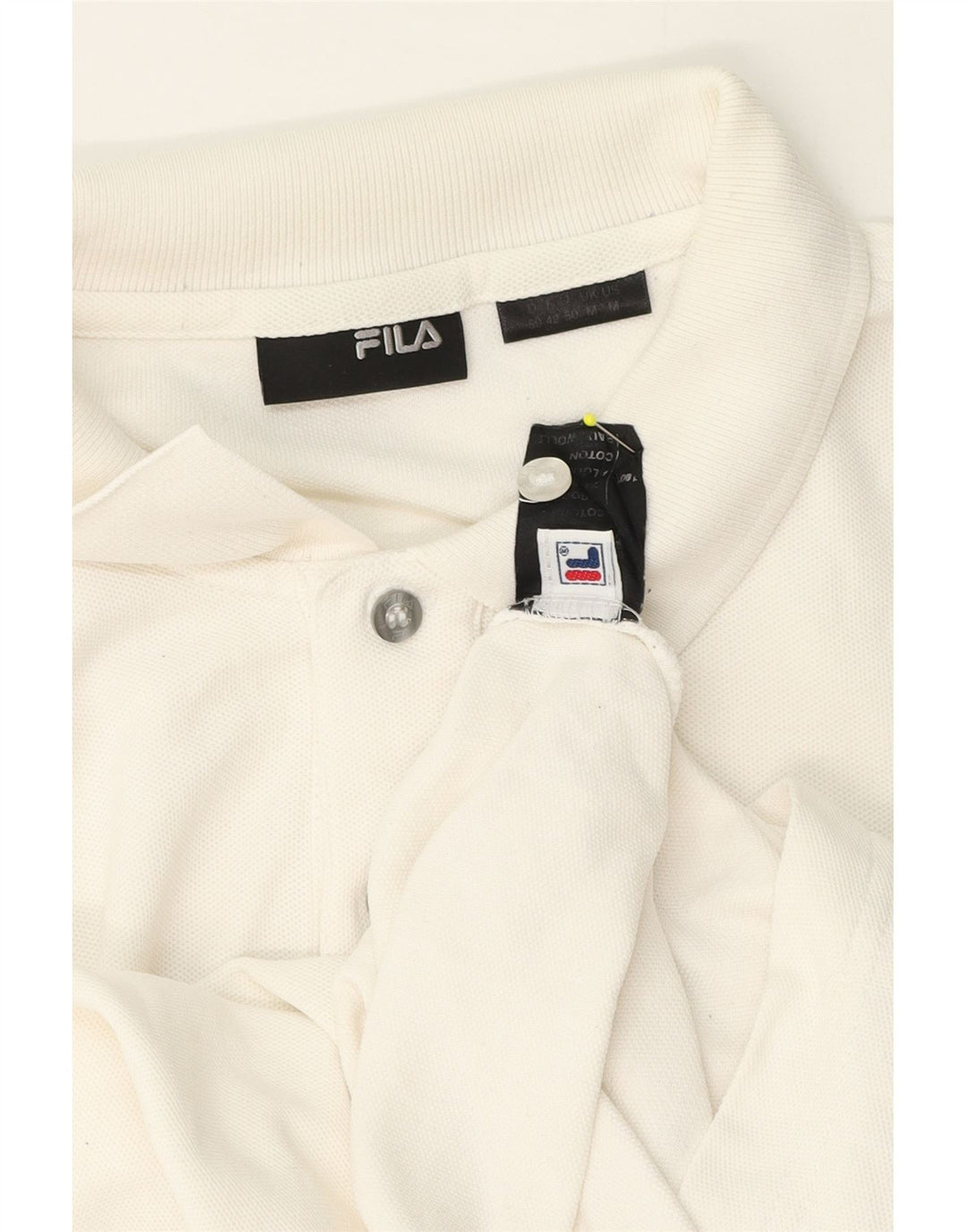 Fila Herren-Poloshirt aus mittelweißer Baumwolle