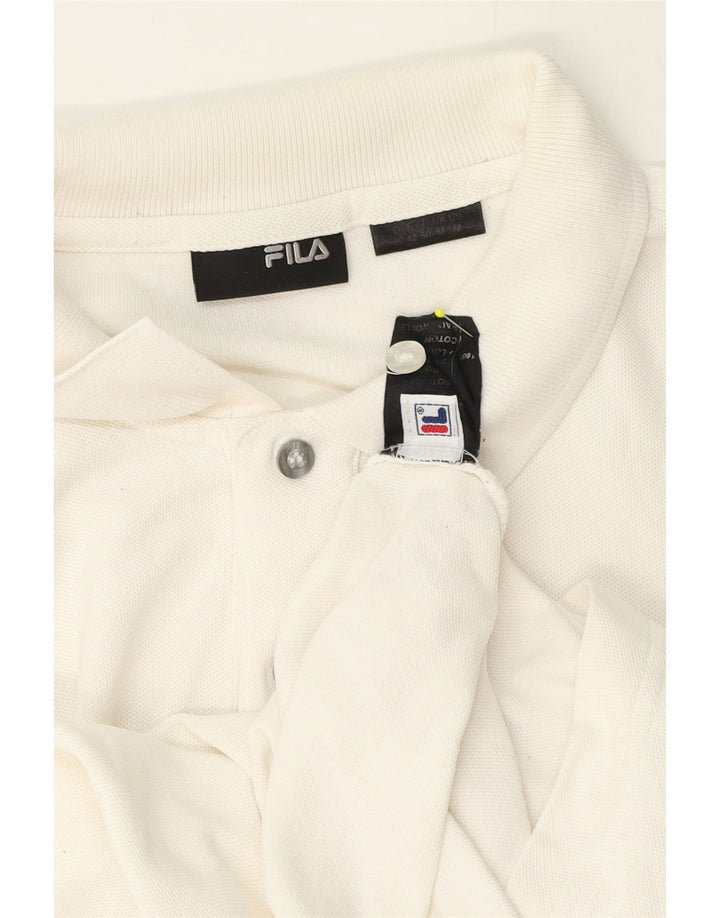 Fila Herren-Poloshirt aus mittelweißer Baumwolle
